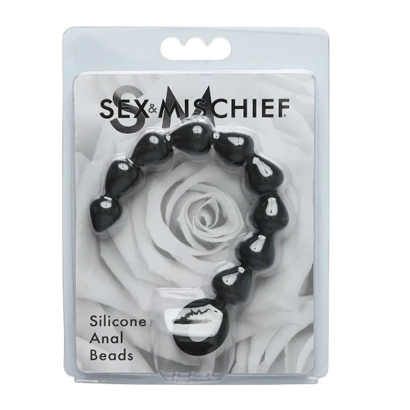 S&M - Black Silicone Anal Beads