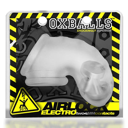 Oxballs - Airlock Electro Air-Lite Vented Chastity Clear Ice